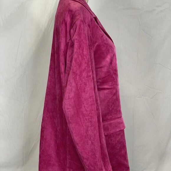 NEW ANTHROPOLOGIE X DOLAN Left Coast Faux-Suede Boyfriend Blazer – Size L – Pink - Picture 7 of 7